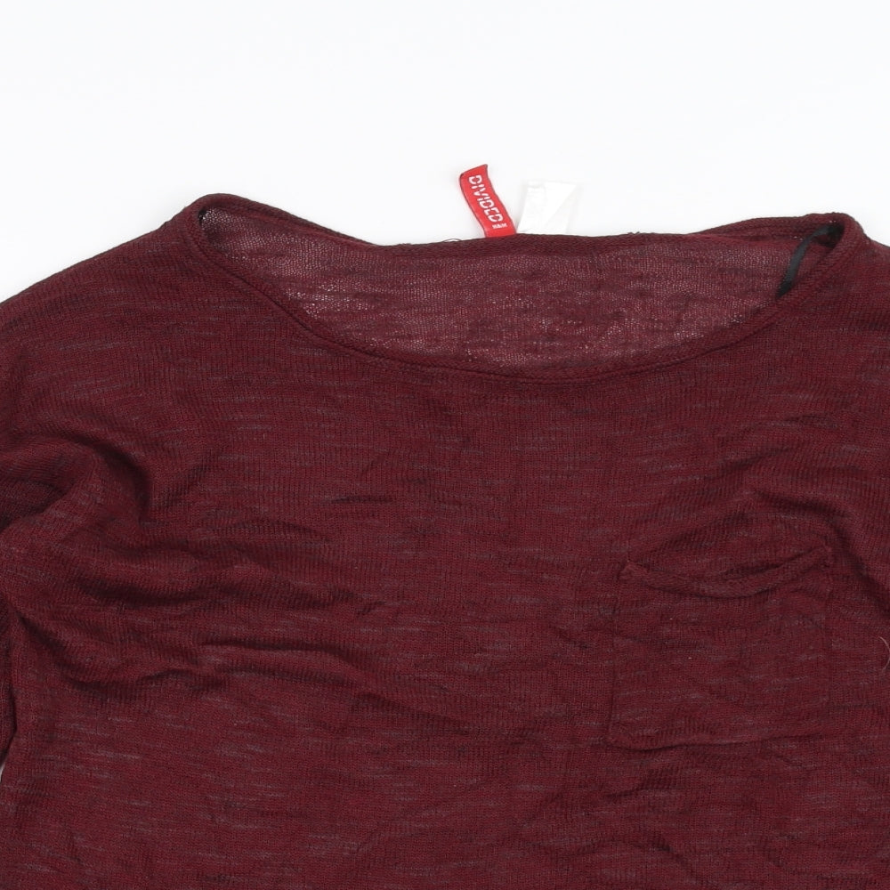 Divided by H&M Womens Red   Pullover Jumper Size S