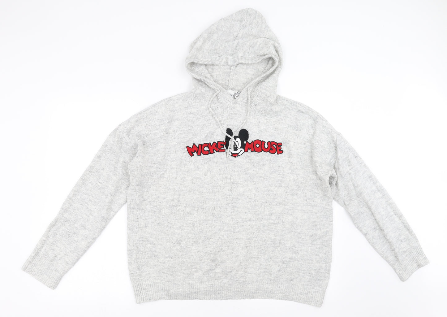 Primark Womens Grey   Pullover Hoodie Size M  - mickey mouse