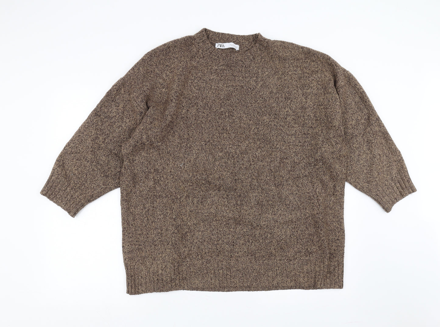 Zara Womens Beige   Pullover Jumper Size S  - oversized