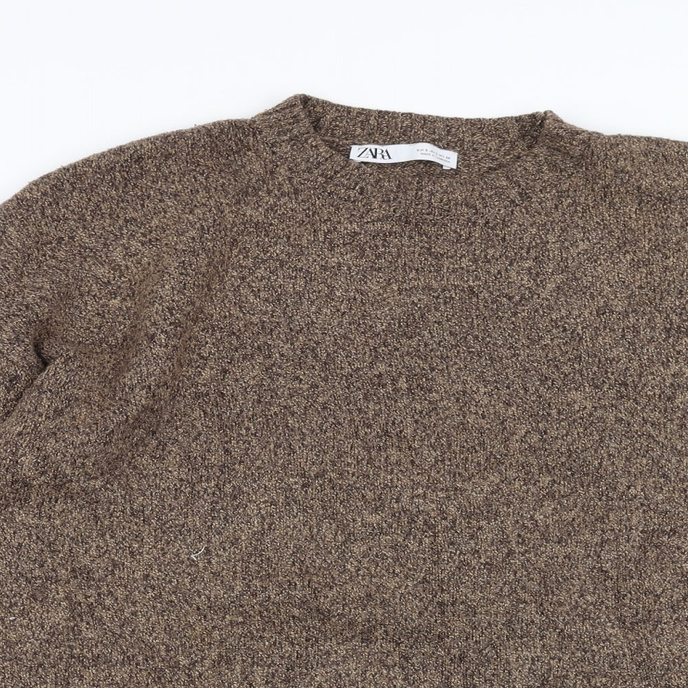 Zara Womens Beige   Pullover Jumper Size S  - oversized