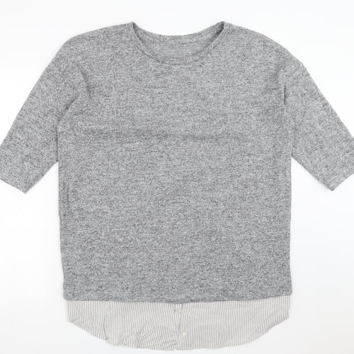 Sainsburys  Womens Grey   Pullover Jumper Size 16  - Under Shirt detail