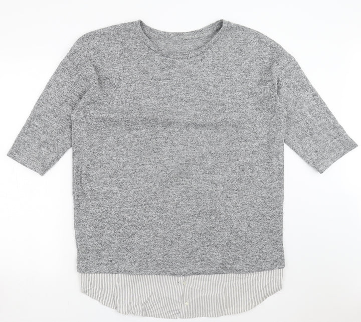 Sainsburys  Womens Grey   Pullover Jumper Size 16  - Under Shirt detail