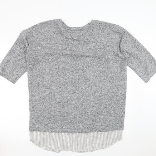Sainsburys  Womens Grey   Pullover Jumper Size 16  - Under Shirt detail