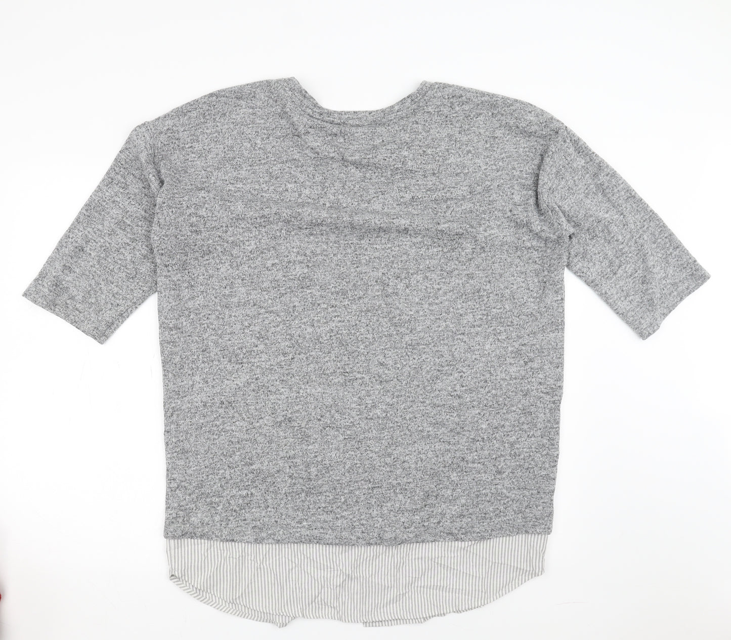 Sainsburys  Womens Grey   Pullover Jumper Size 16  - Under Shirt detail