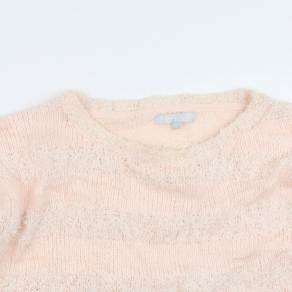 Red Herring Womens Pink Striped  Pullover Jumper Size 16