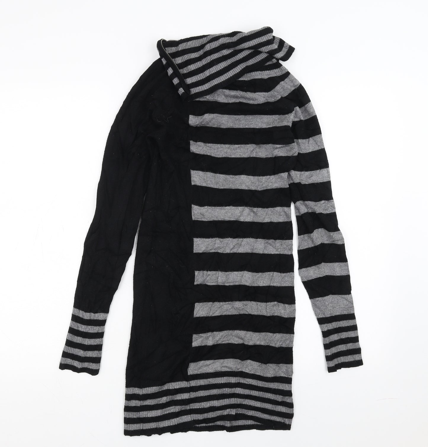 Tammy Girls Black Striped Knit Jumper Dress  Size 14-15 Years