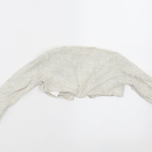 H&M Girls Beige   Shrug Jumper Size 2-3 Years