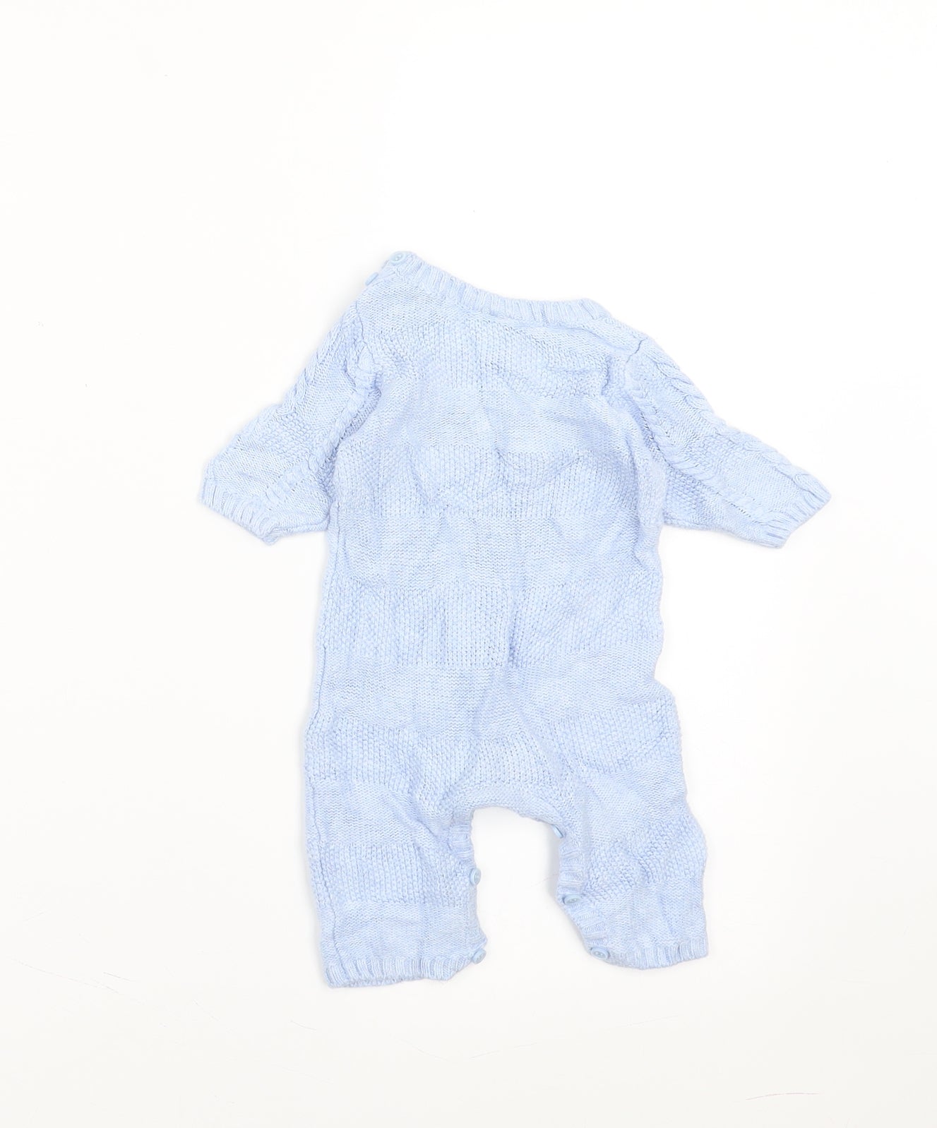Mini Club Baby Blue  Knit Babygrow One-Piece Size Newborn  - Cable knit