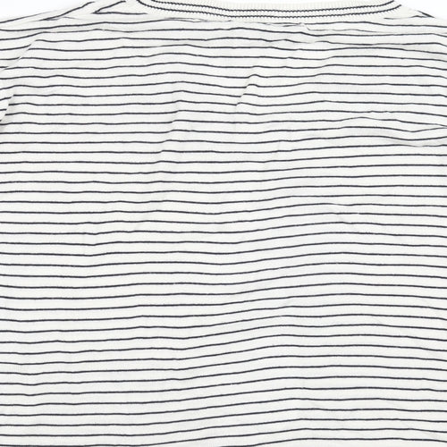 Marks and Spencer Womens White Striped  Pullover Jumper Size XL