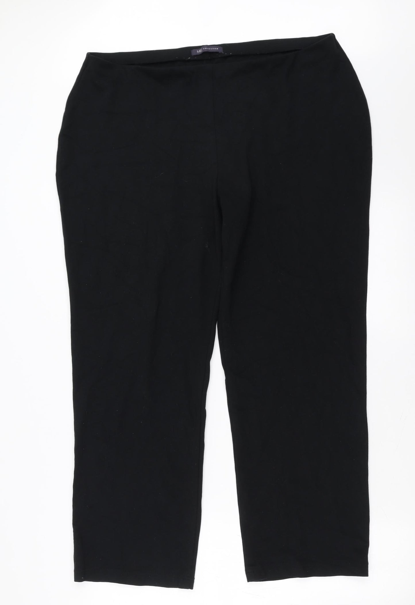 Marks and Spencer Womens Black   Trousers  Size 18 L27 in - short Leg