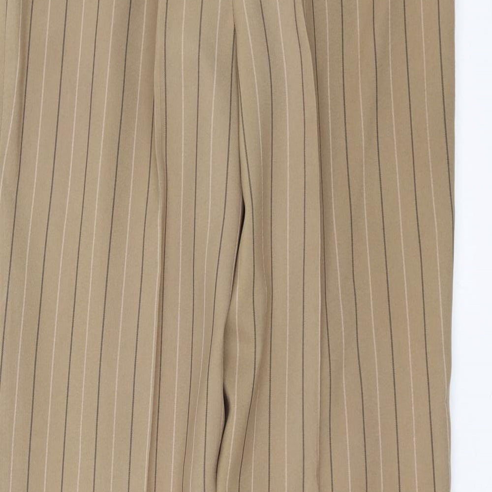 Daxon Womens Beige Striped  Trousers  Size 10 L27 in