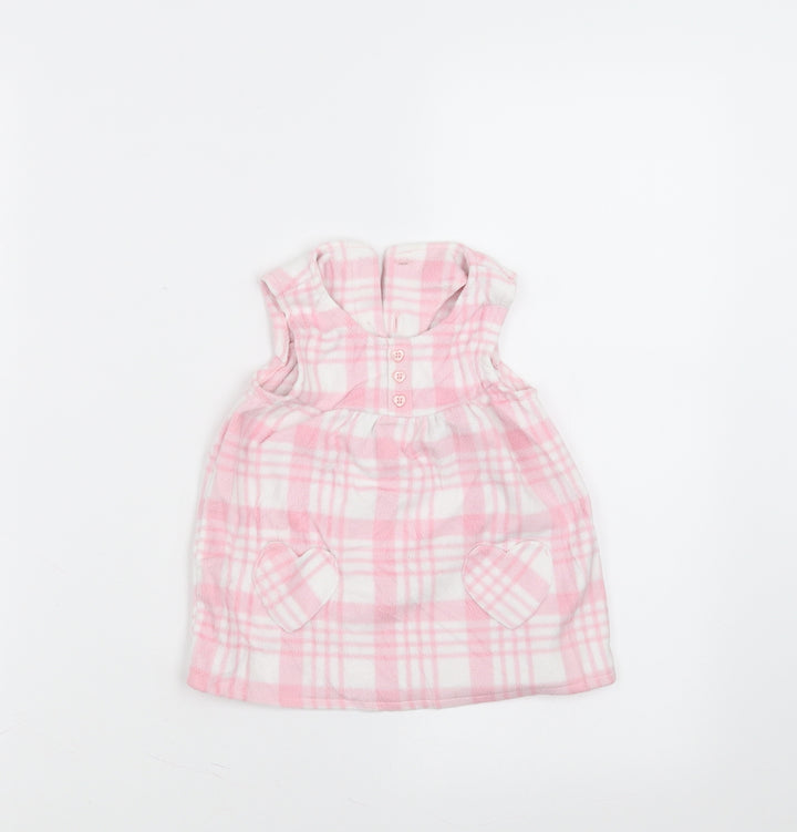 George Girls Pink Check  Fit & Flare  Size 3-6 Months