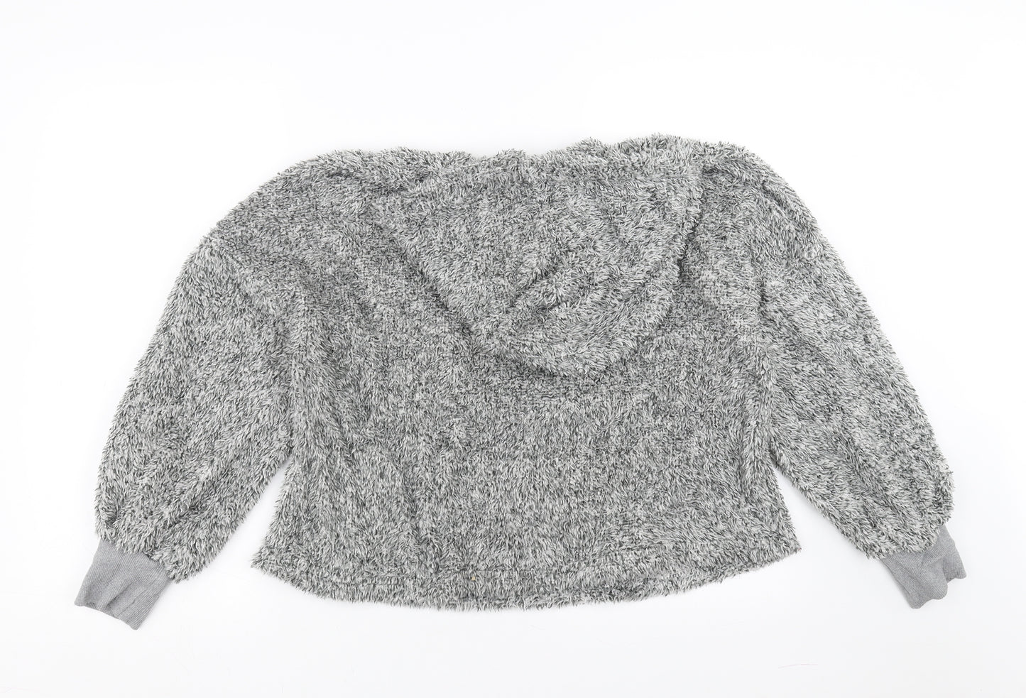 SheIn Womens Grey   Pullover Hoodie Size L  - fluffy