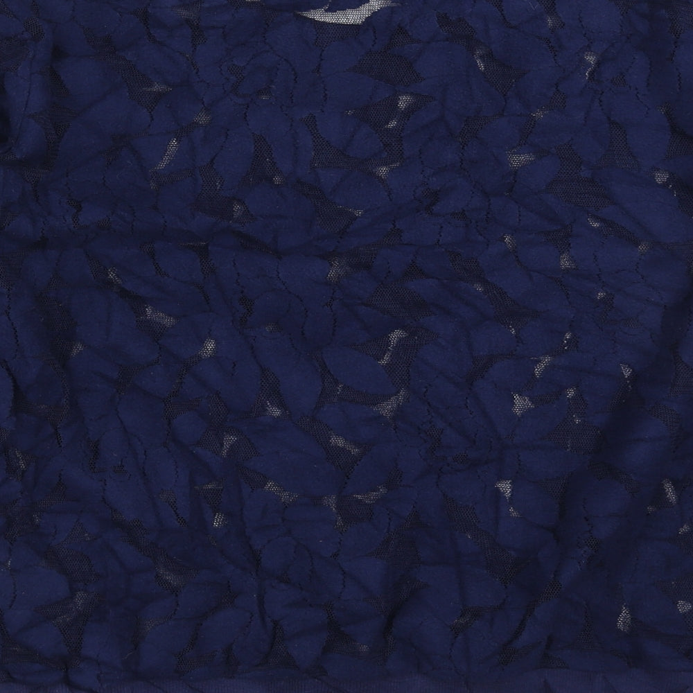 Marks and Spencer Womens Blue Floral  Pullover Jumper Size 14