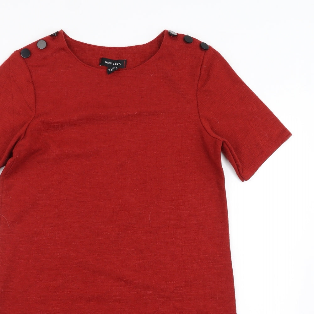 New Look Womens Red   T-Shirt Dress  Size 8