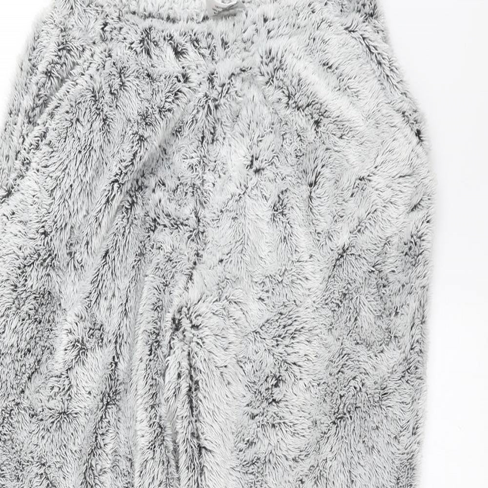 City Comfort Womens Grey Solid   Pyjama Pants Size 8  - fluffy