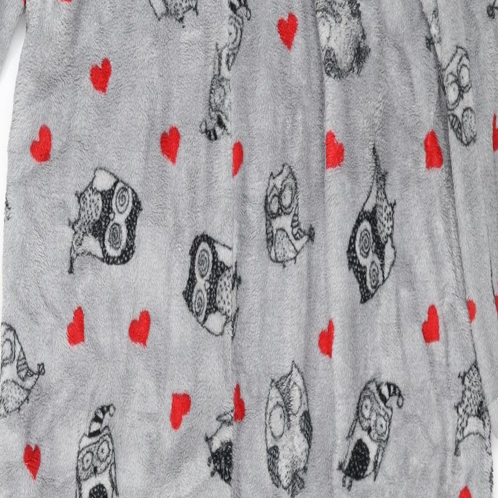 Primark Womens Grey Solid  Top One Piece Size L  - Owl Print