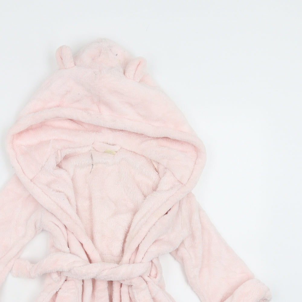 BabyGap Girls Pink Solid Fleece Top Robe Size 2 Years