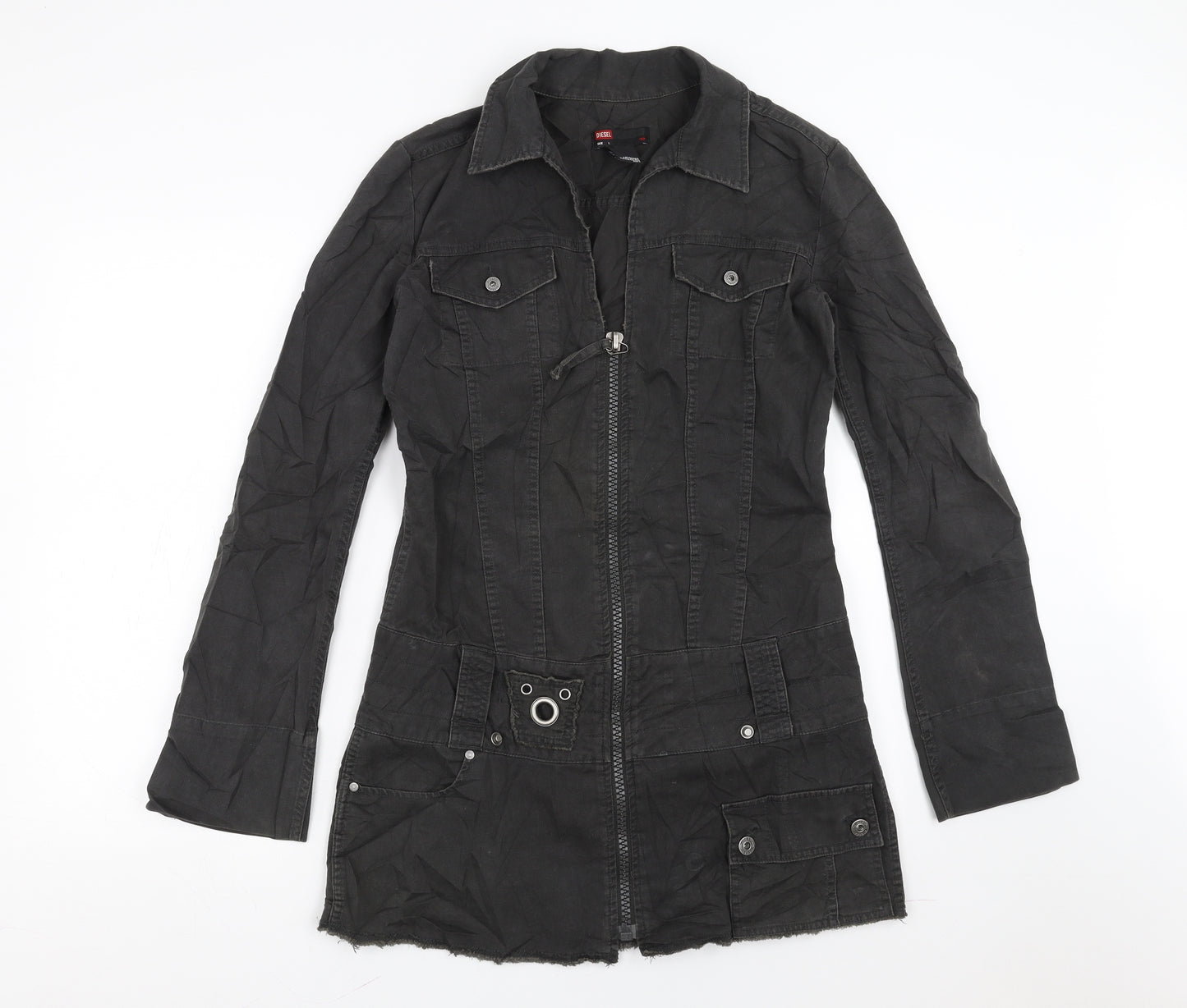 Diesel Womens Grey  Denim Jacket  Size L