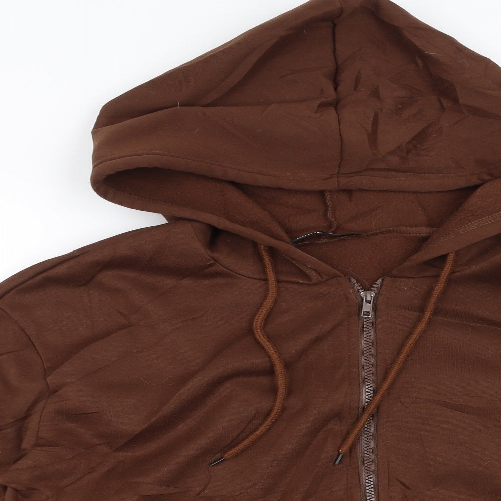 SheIn Womens Brown   Full Zip Hoodie Size L
