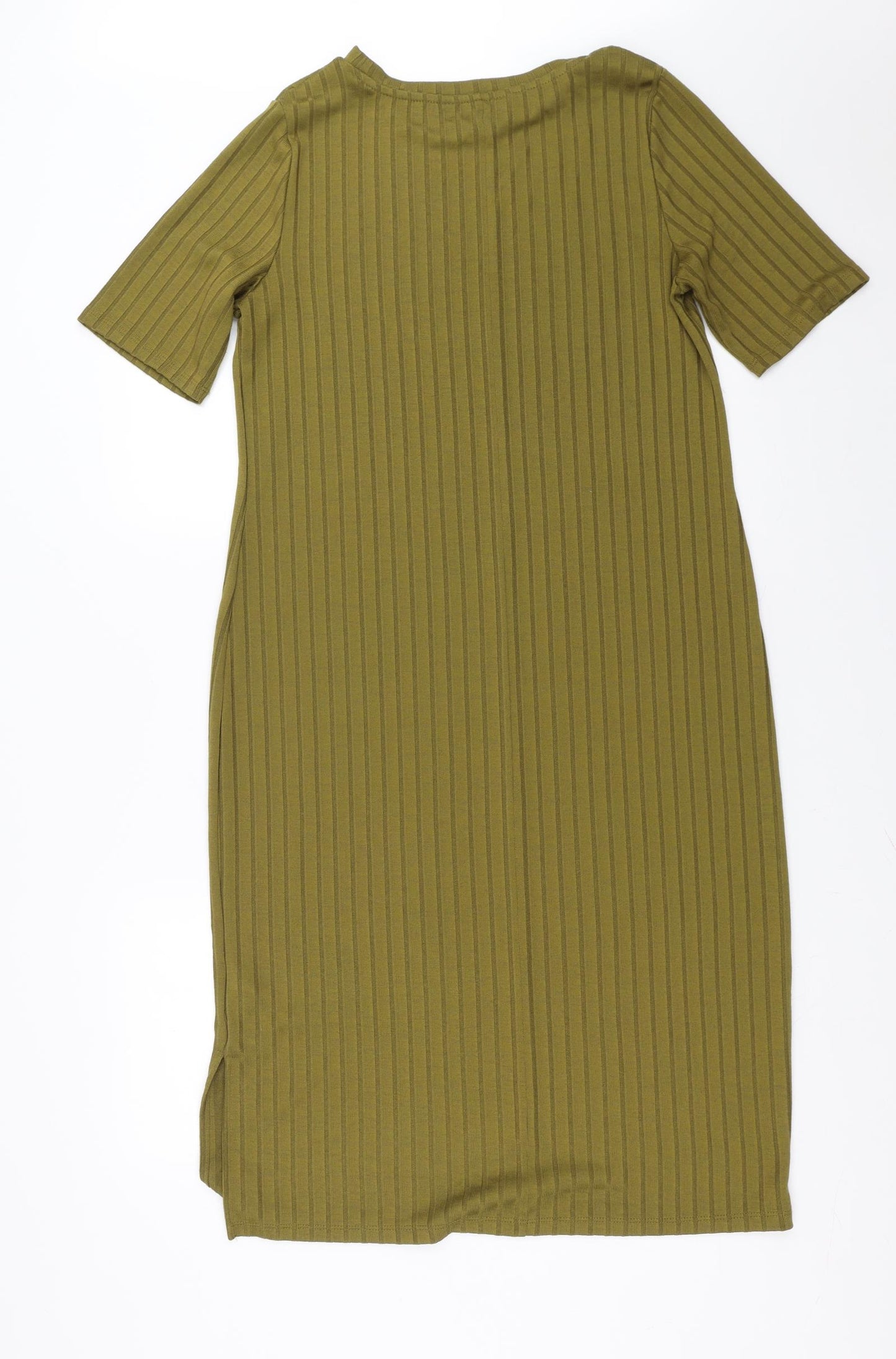 F&F Womens Green Striped  T-Shirt Dress  Size 16