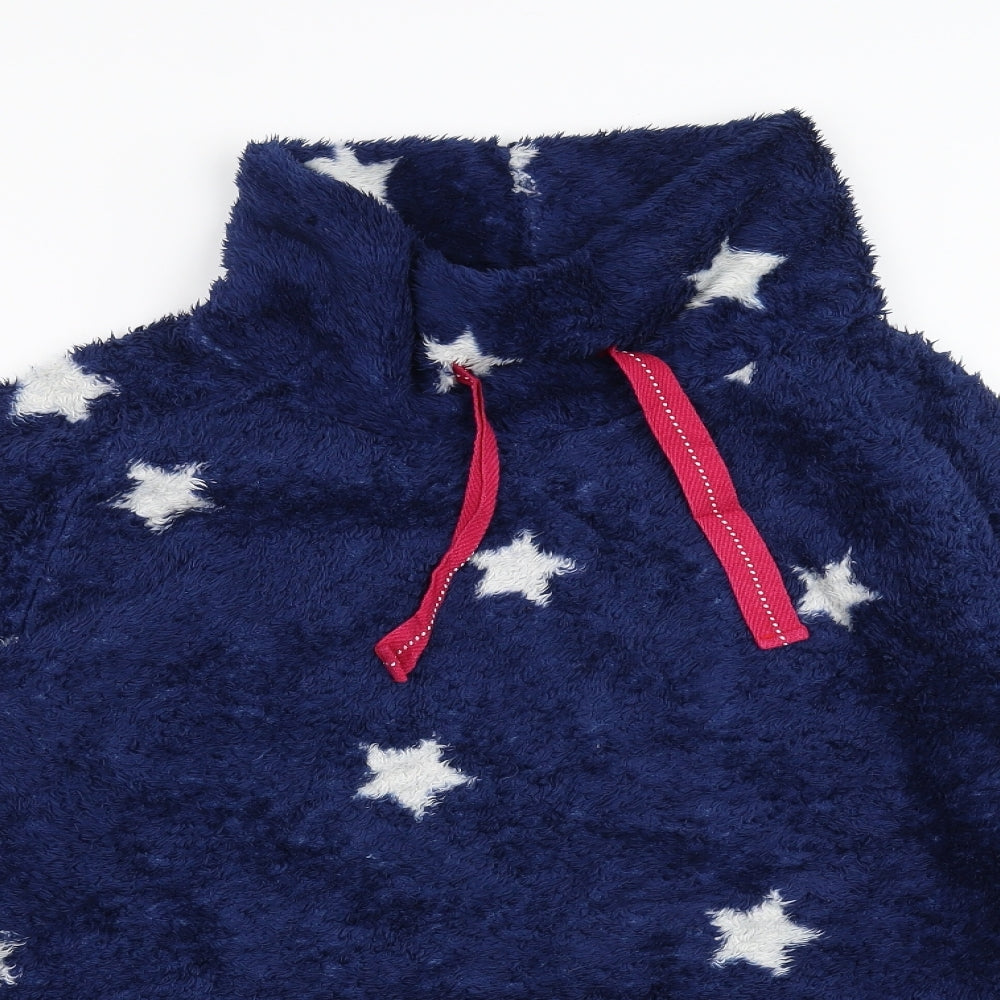 Sainsburys  Womens Blue Geometric  Top Pyjama Top Size L  - Star pattern