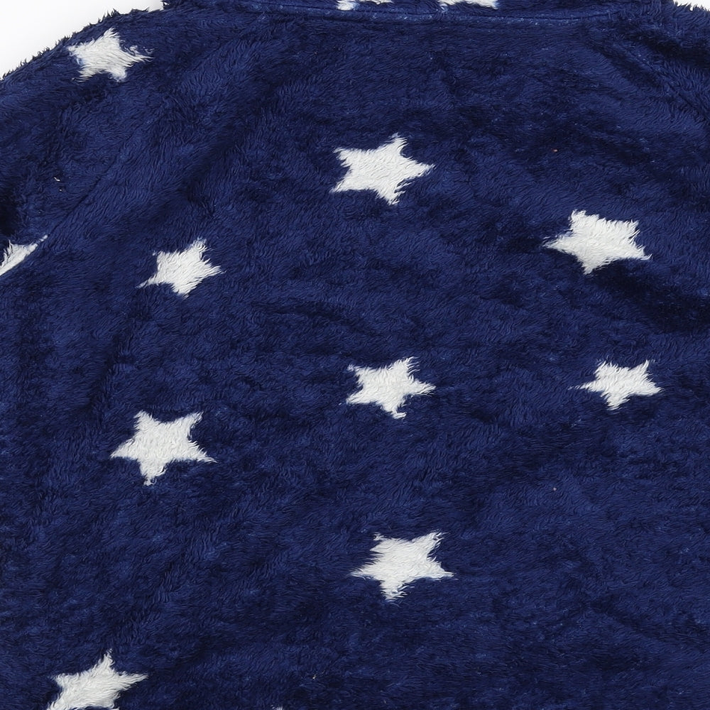Sainsburys  Womens Blue Geometric  Top Pyjama Top Size L  - Star pattern