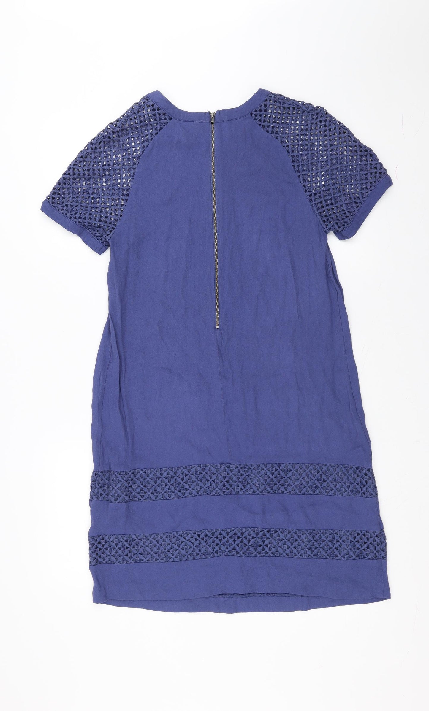 Warehouse Womens Blue   Shift  Size 12  - crochet detail