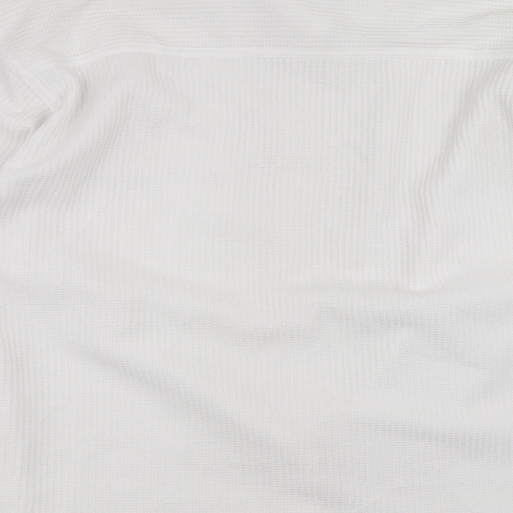 Donnay Mens White    Button-Up Size XL  - Waffle Texture