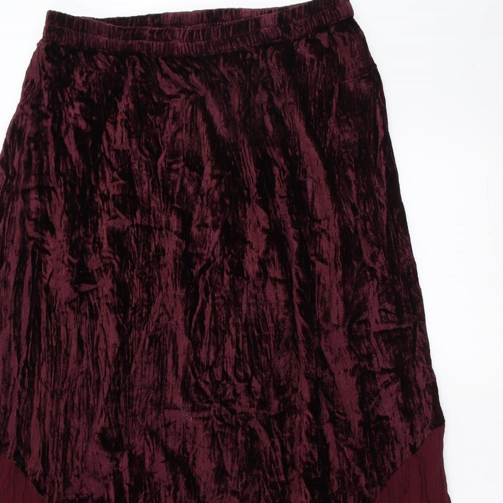 Phool Womens Purple   A-Line Skirt Size 16  - velvet