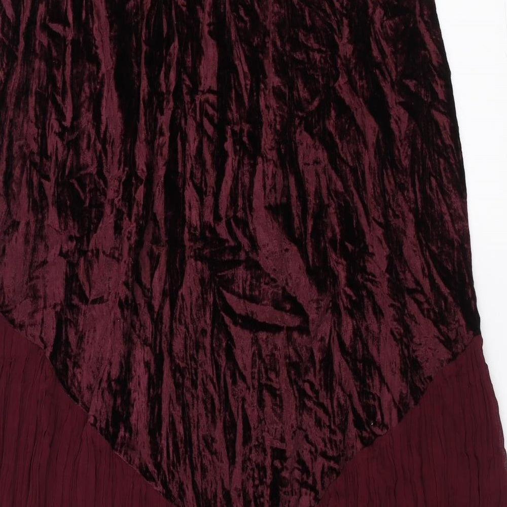 Phool Womens Purple   A-Line Skirt Size 16  - velvet