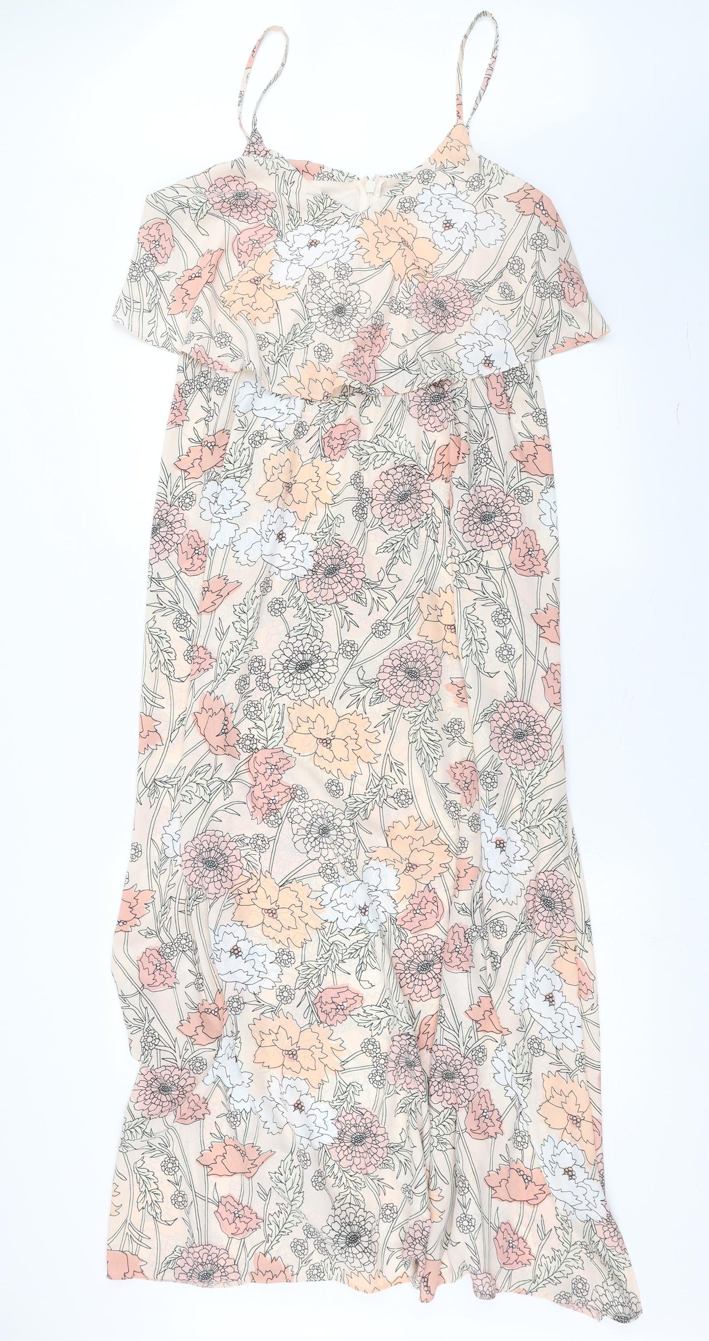 Dorothy Perkins Womens Pink Floral  Maxi  Size 14