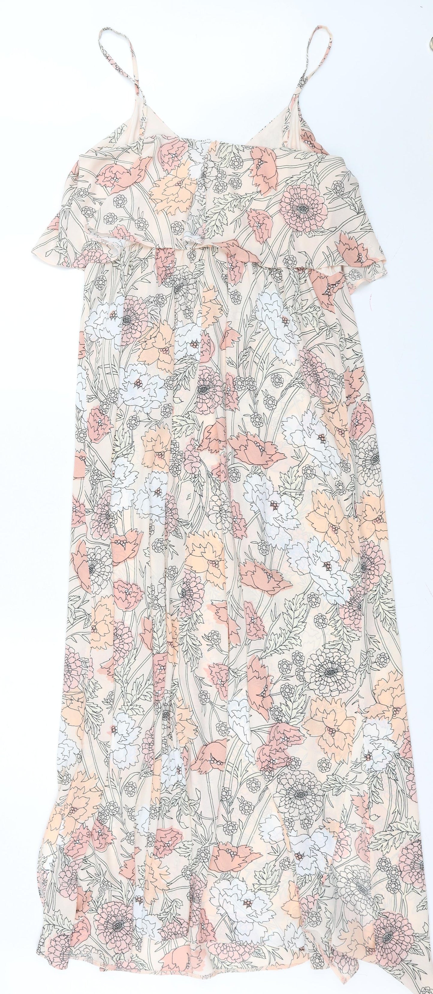 Dorothy Perkins Womens Pink Floral  Maxi  Size 14