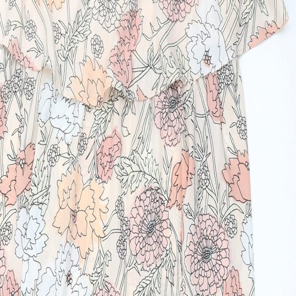 Dorothy Perkins Womens Pink Floral  Maxi  Size 14