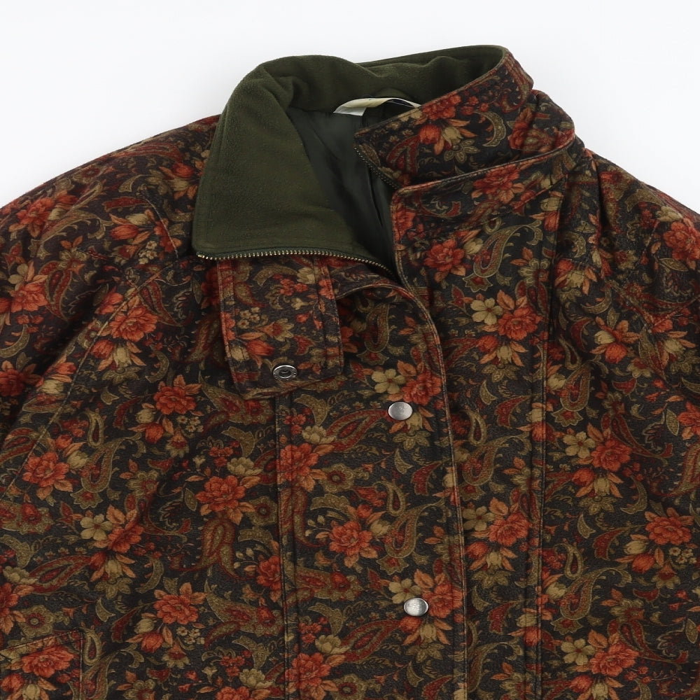 BHS Womens Green Floral  Jacket Coat Size 10