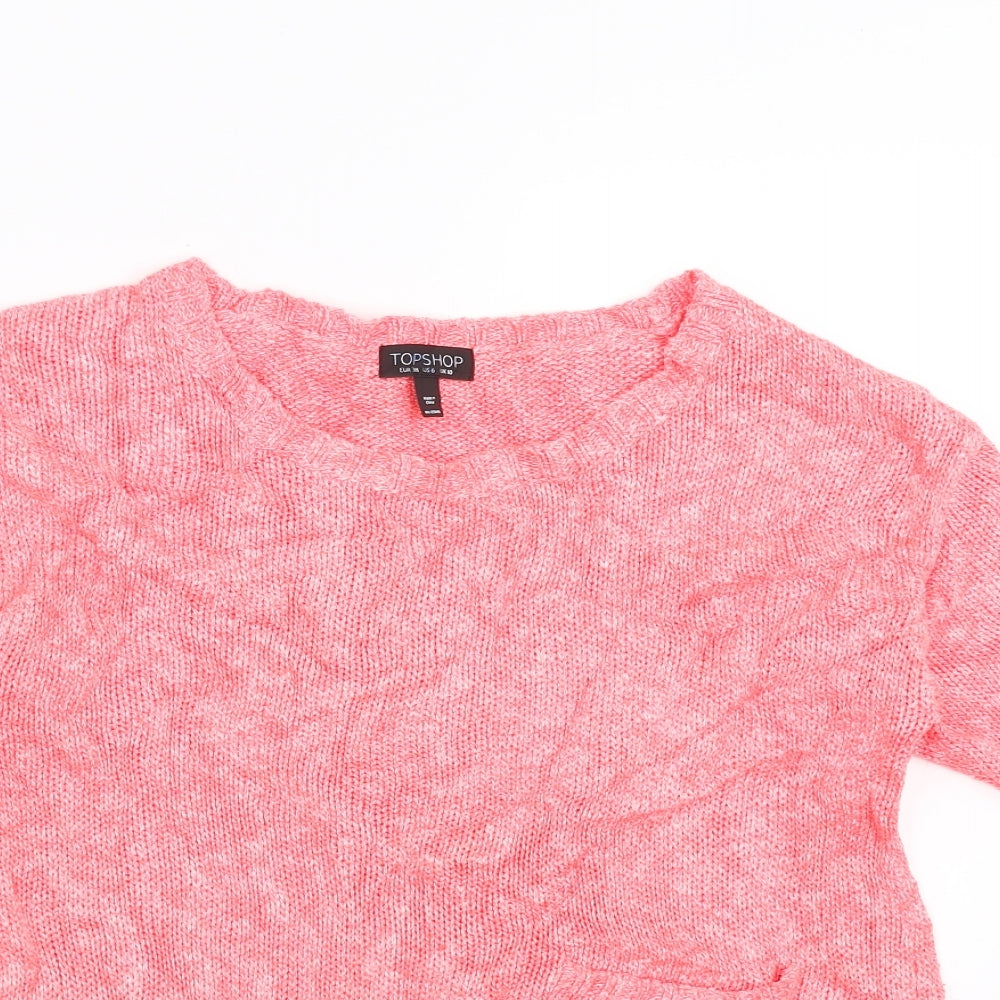 Topshop Womens Pink   Pullover Jumper Size 10