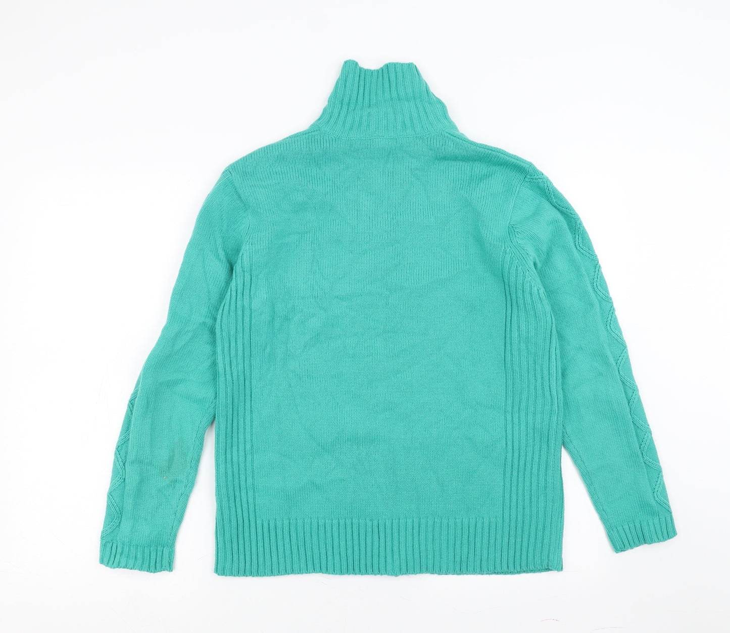 Preworn Womens Green   Full Zip Jumper Size 14