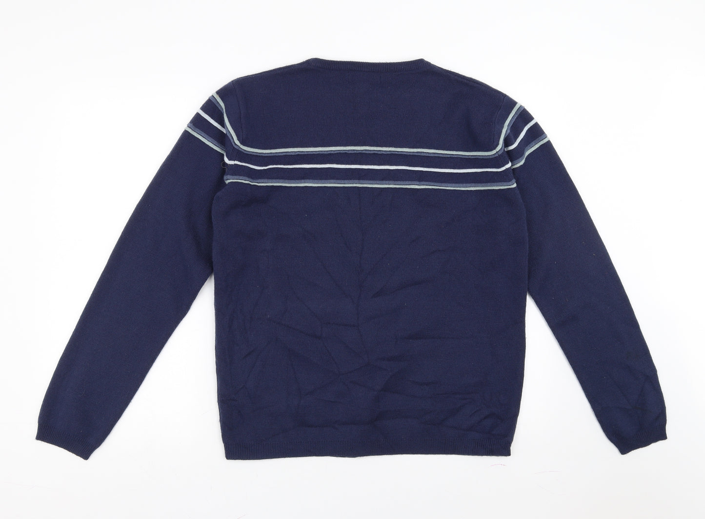Refined Style Labs Mens Blue   Pullover Jumper Size L  - Stripe design