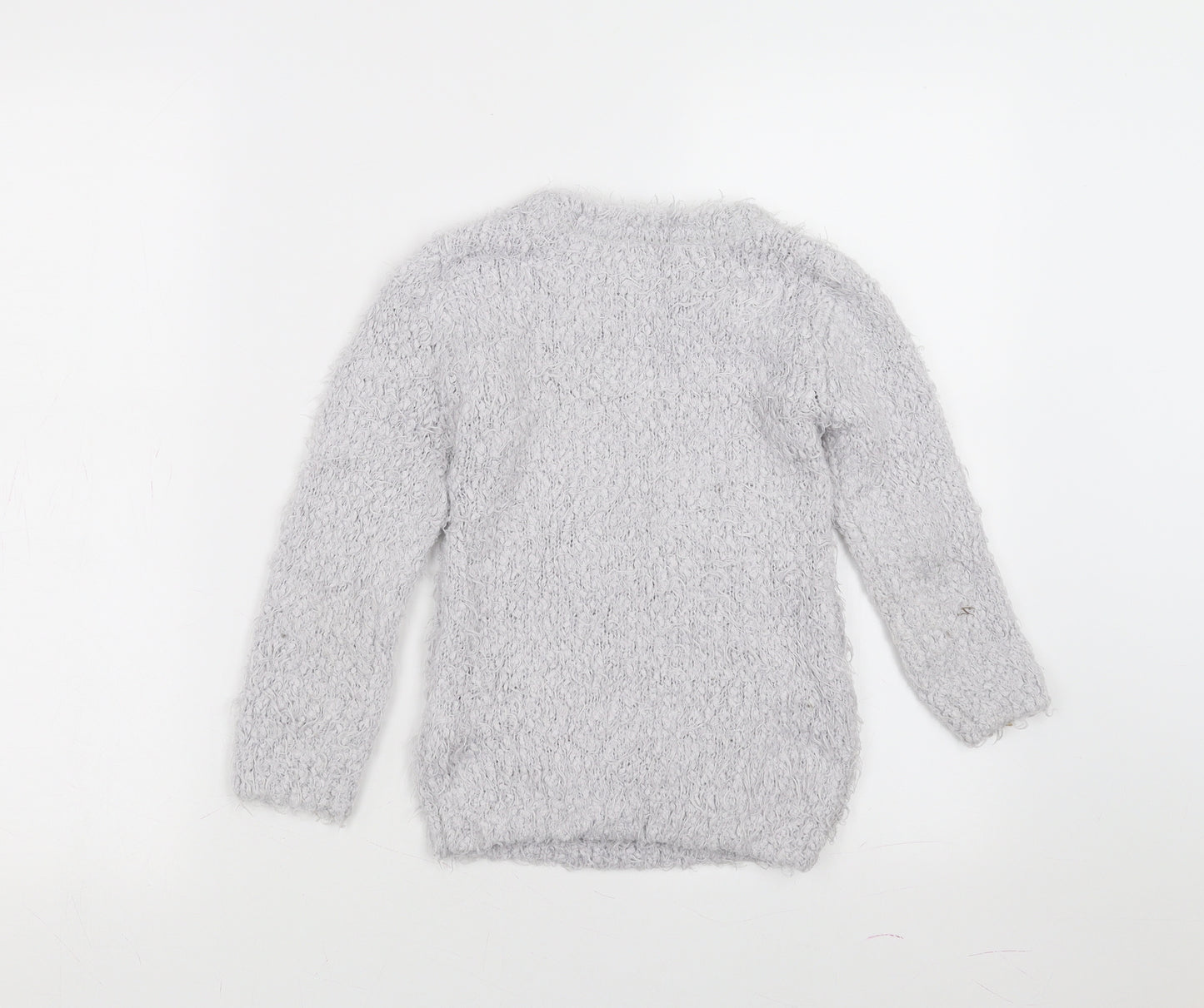Primark Girls Purple   Pullover Jumper Size 6-7 Years  - animal face