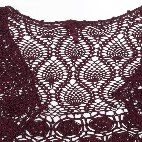 Evie Collection Womens Purple Floral  Shrug Jumper Size 18  - crochet