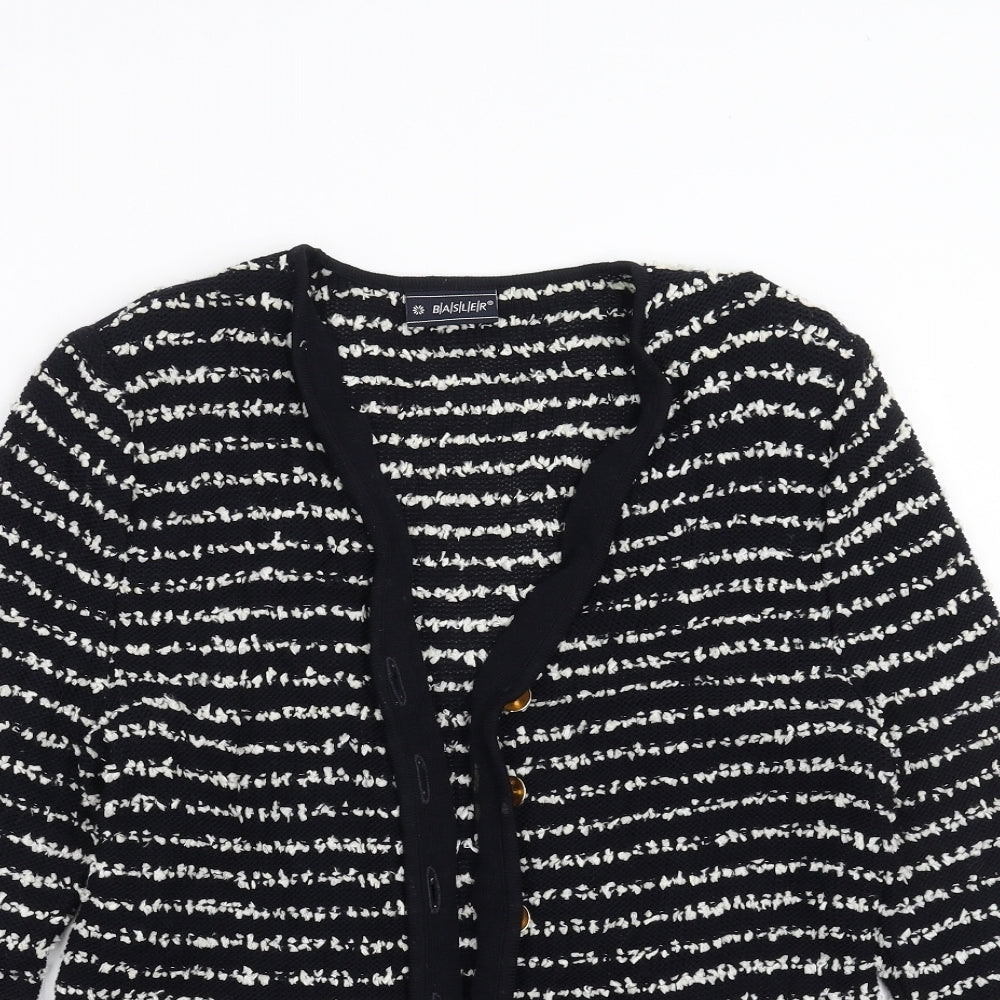 Basler Womens Blue Striped  Cardigan Jumper Size 12