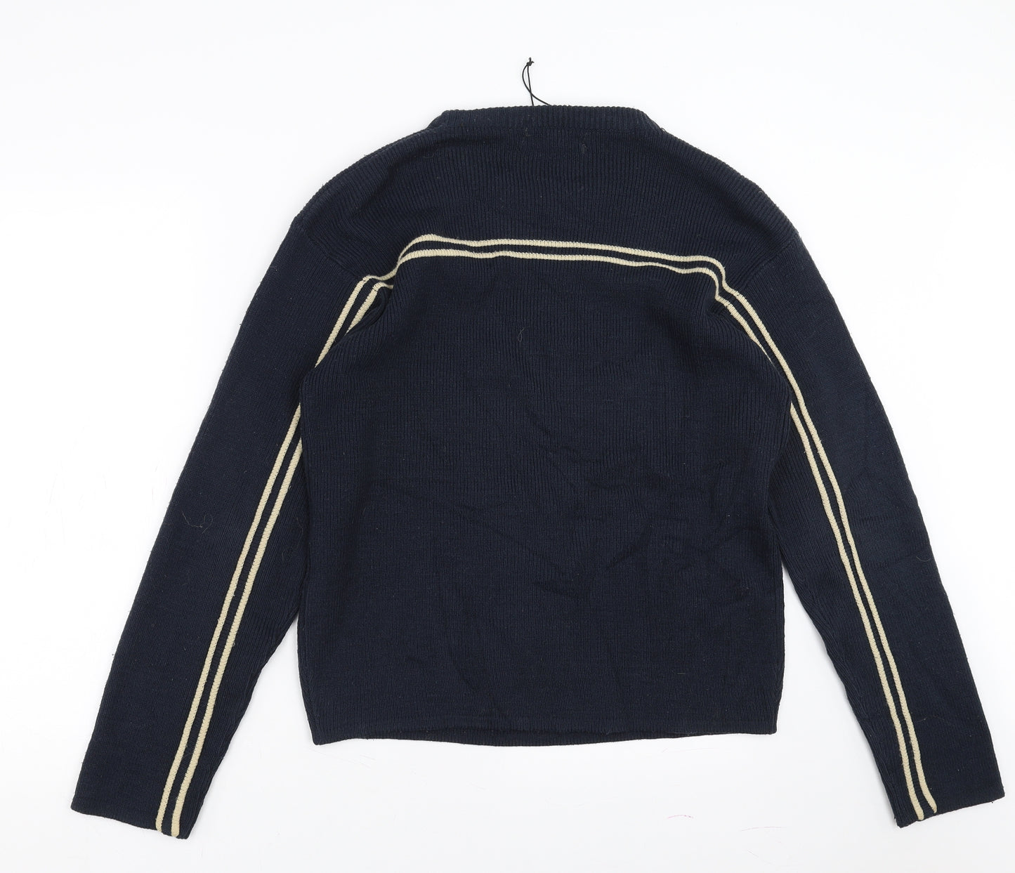 Mew Mens Blue   Pullover Jumper Size S  - stripe detail