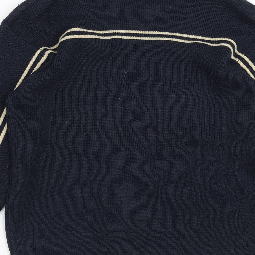 Mew Mens Blue   Pullover Jumper Size S  - stripe detail