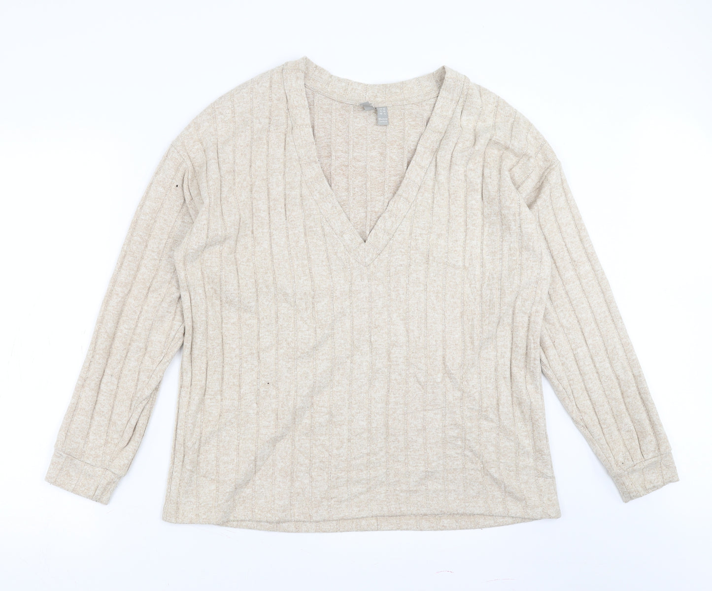 ASOS Womens Beige Striped  Pullover Jumper Size 10