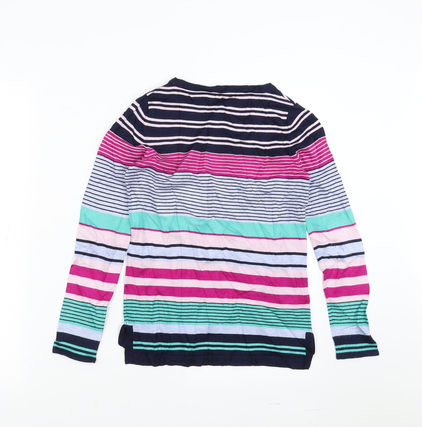 M&Co Womens Multicoloured Striped  Pullover Jumper Size 8