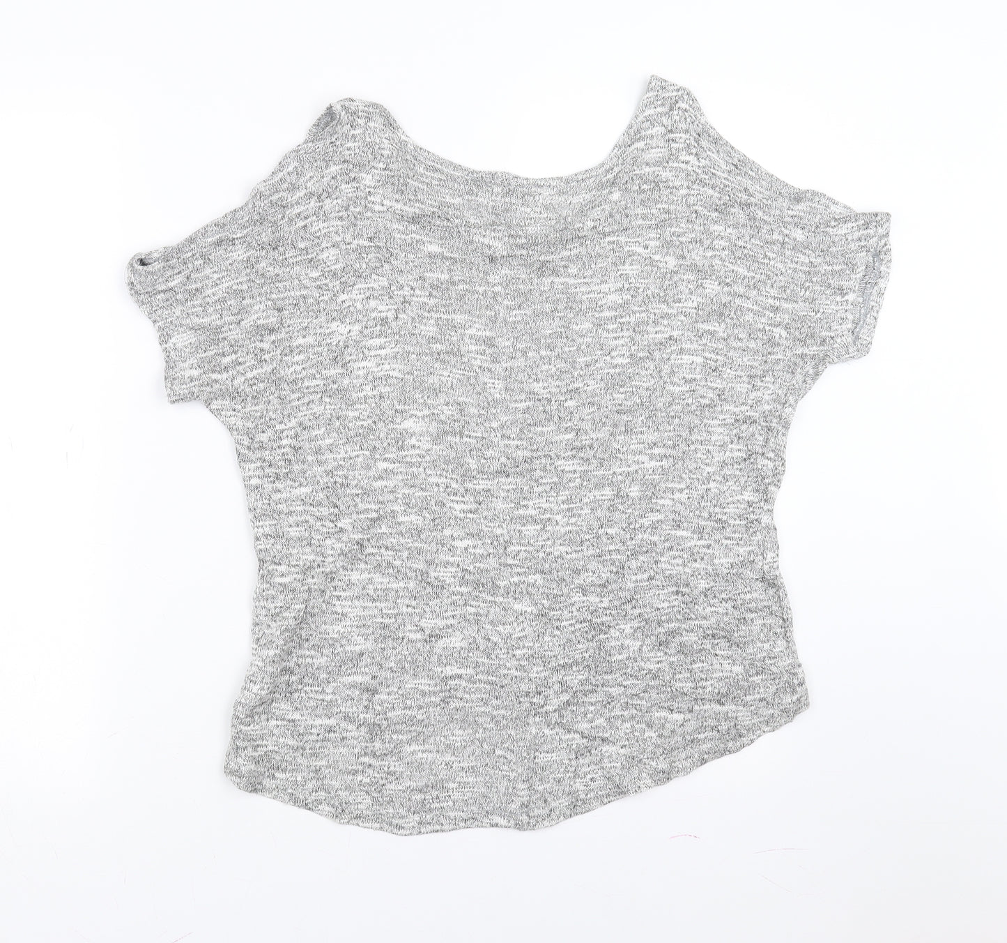 New Look Womens Grey   Pullover Jumper Size 8  - cold Shoulder