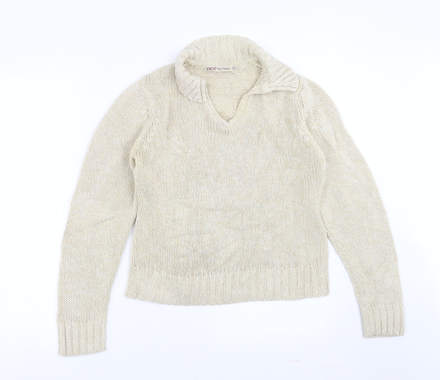 EWM Womens Beige   Pullover Jumper Size S