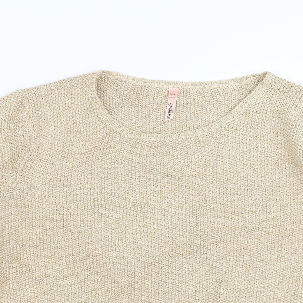 SWEEWE Womens Gold   Pullover Jumper Size M