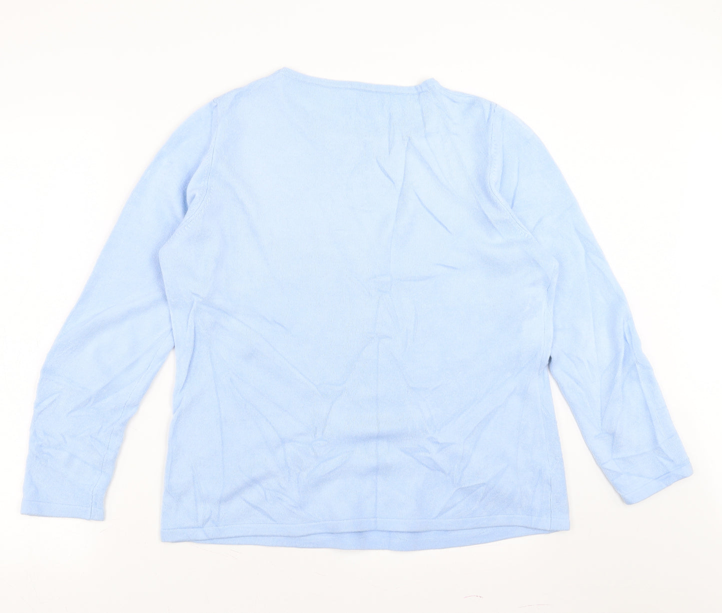 Preworn Womens Blue Geometric  Pullover Jumper Size 2XL