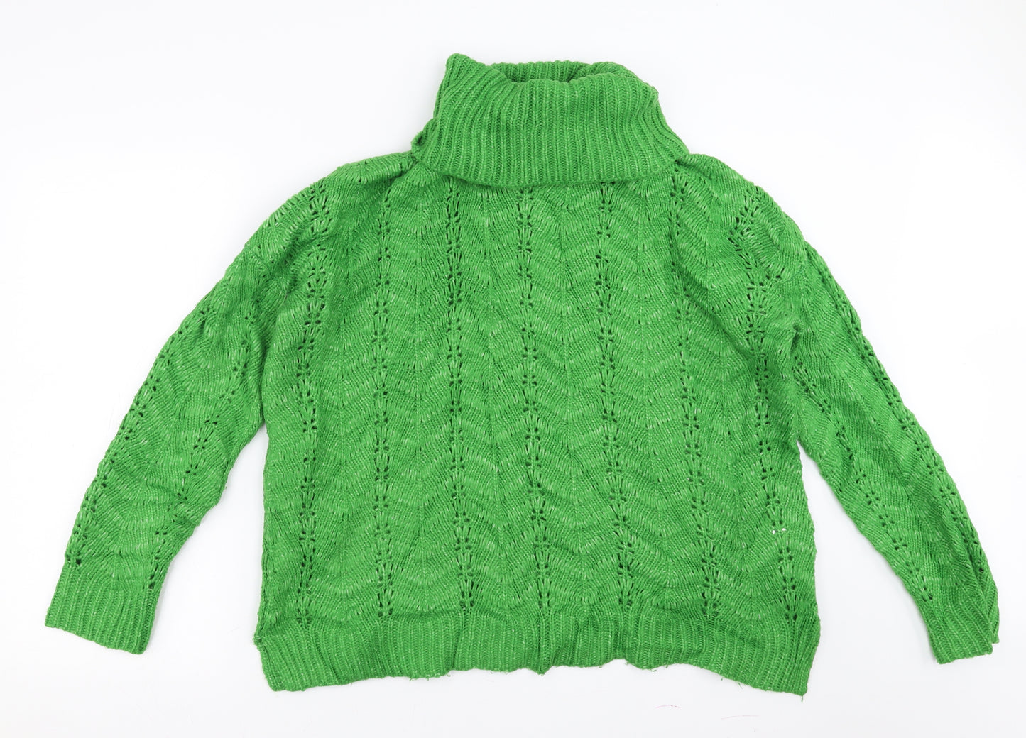 Matalan Womens Green   Pullover Jumper Size XL  - open knit